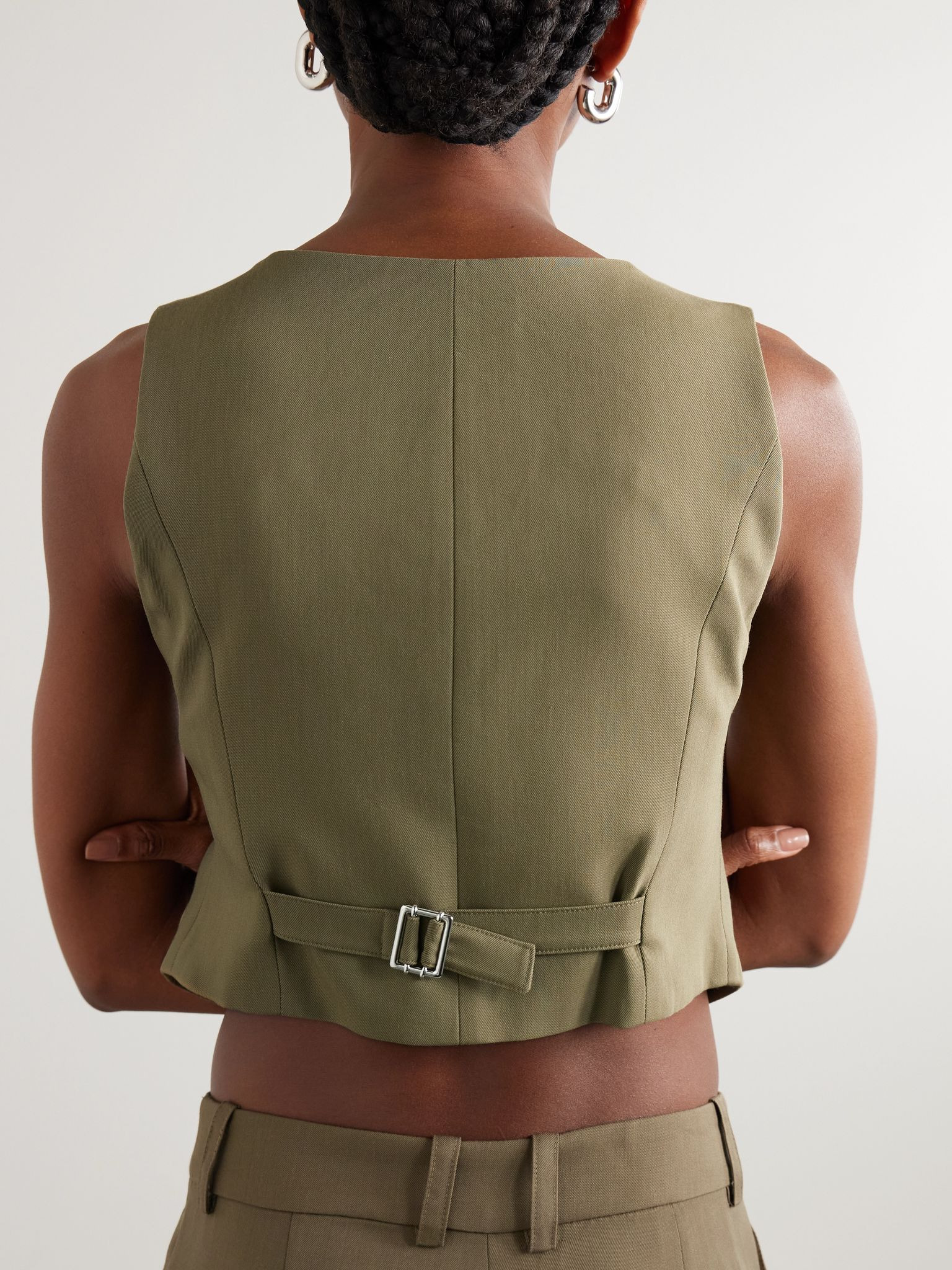 Roma woven vest Army green - 3