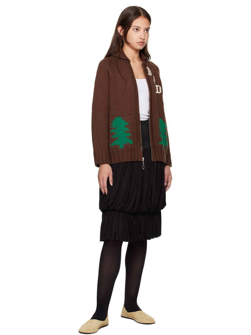 BODE Brown Fir Shawl Collar Cardigan outlook