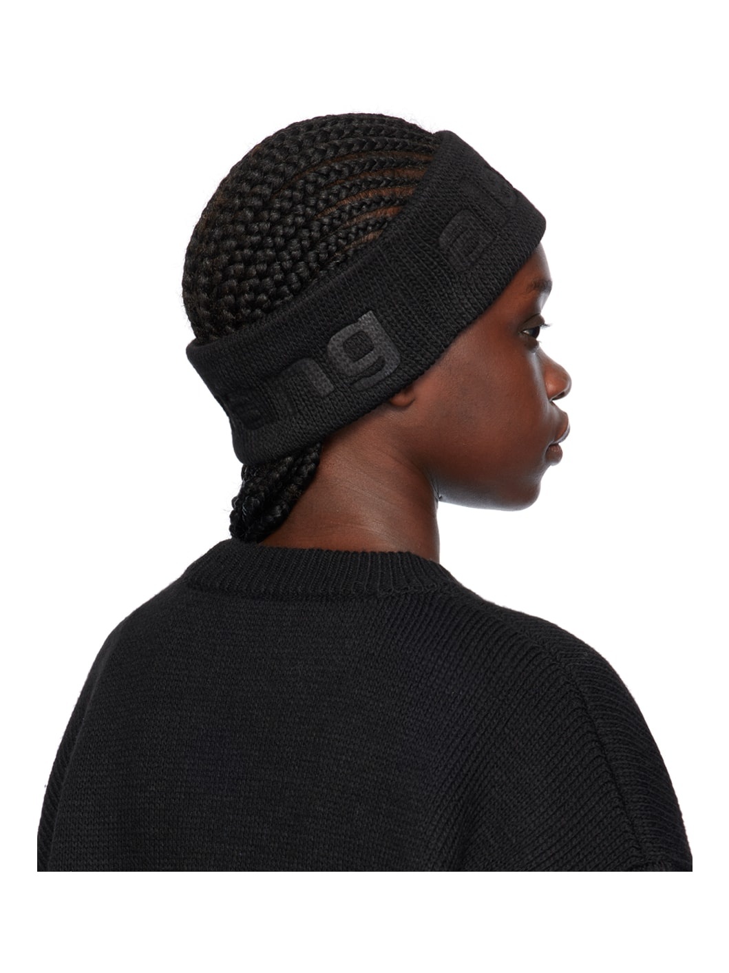 Black Logo Compact Deboss Headband - 3