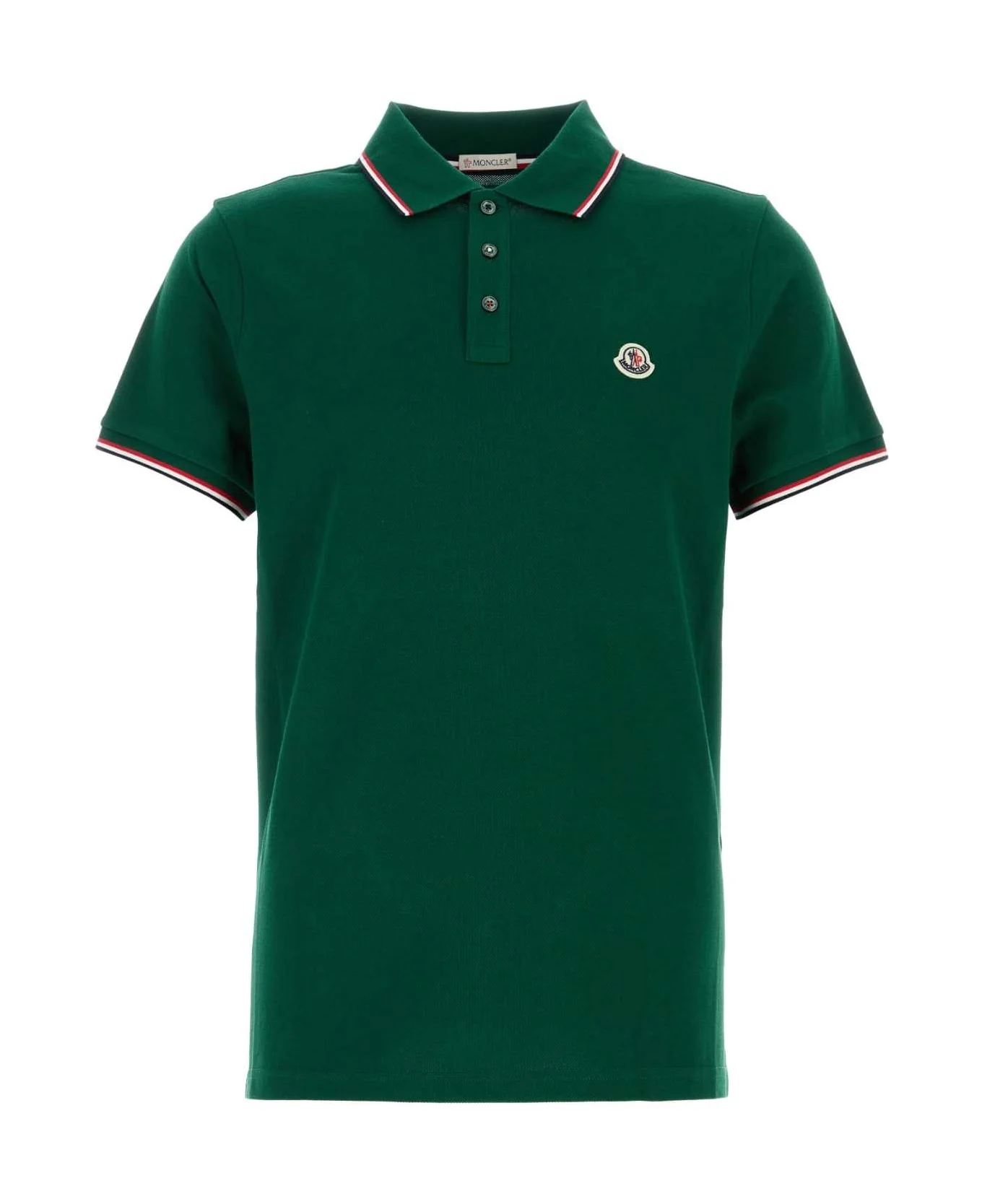 Polo Shirt In Green Cotton - 1