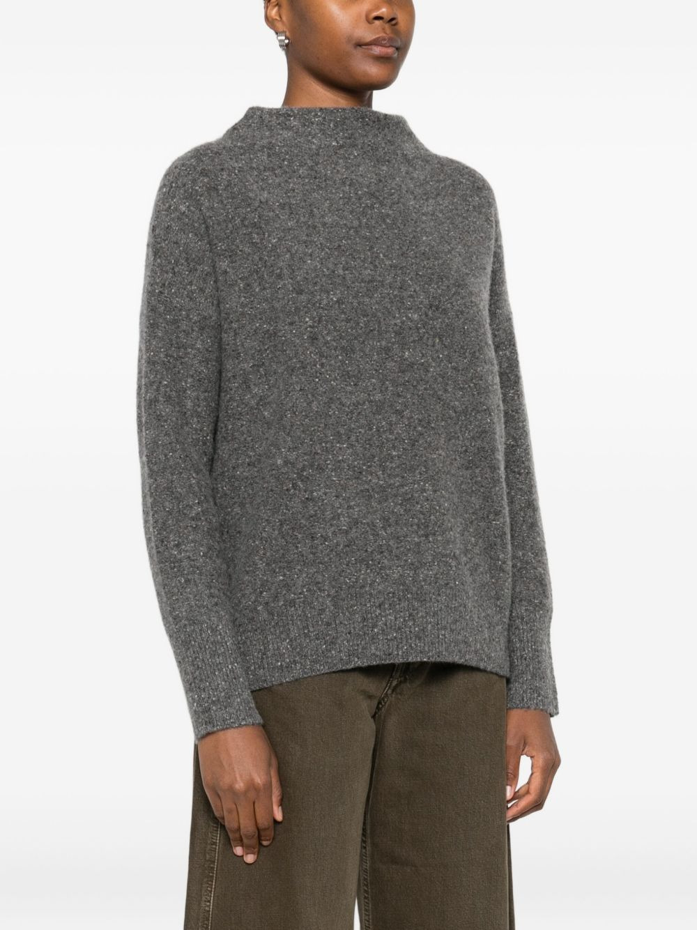 speckled mock-neck sweater - 3