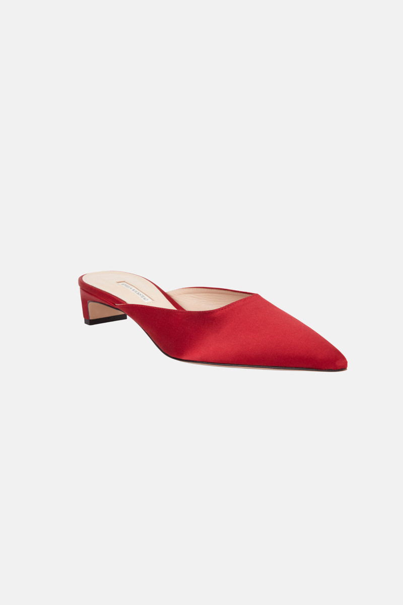 EMILIA WICKSTEAD Katy Shoe In Red Satin outlook