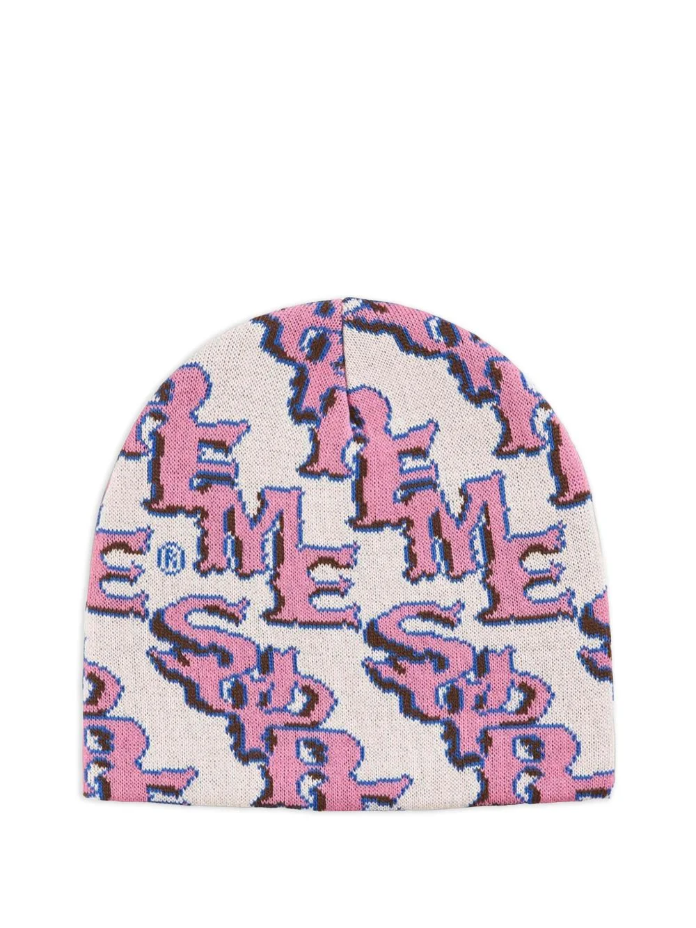 Slanted Gothic monogram-pattern beanie hat - 1