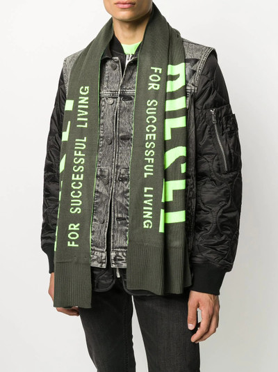 Diesel logo print scarf outlook