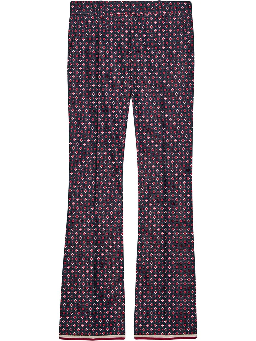 Geometric G print bootcut trousers - 1