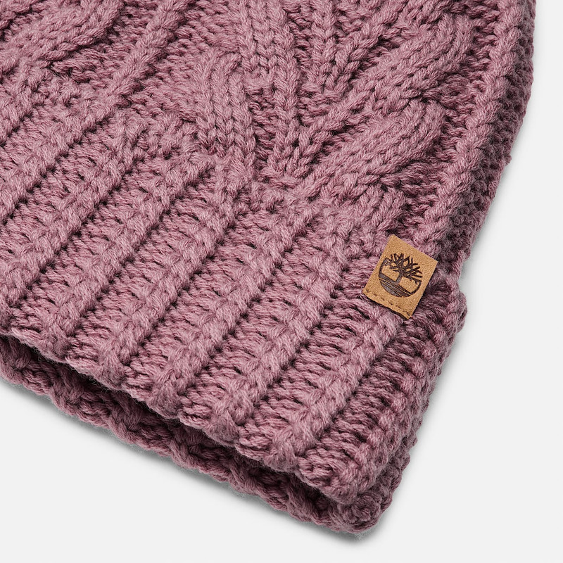 Timberland Women's Cable Beanie with Pom outlook
