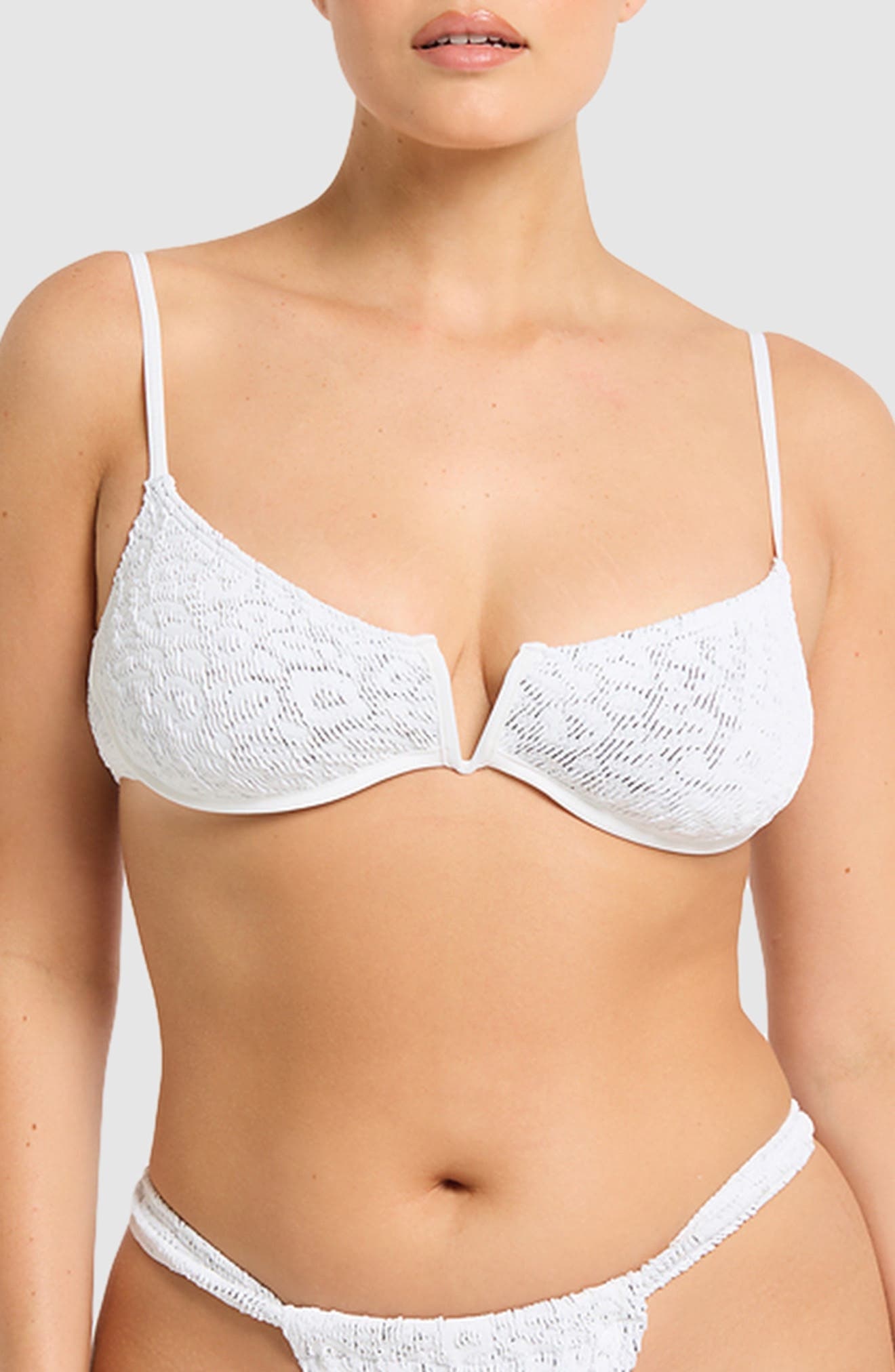 bond-eye Nora Underwire Bikini Top in Optic White Leopard at Nordstrom - 3