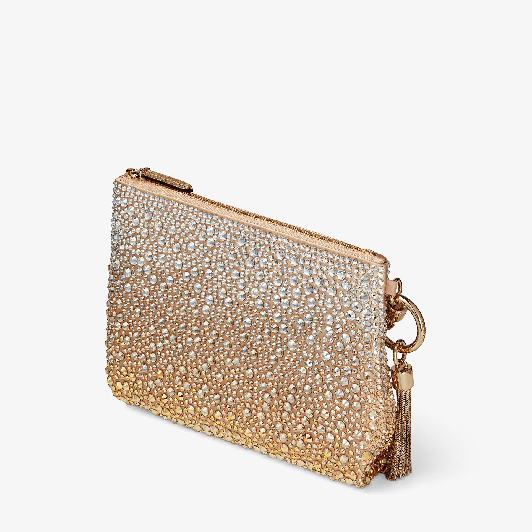 Callie
Gold Satin Bag with Dégradé Crystals - 5