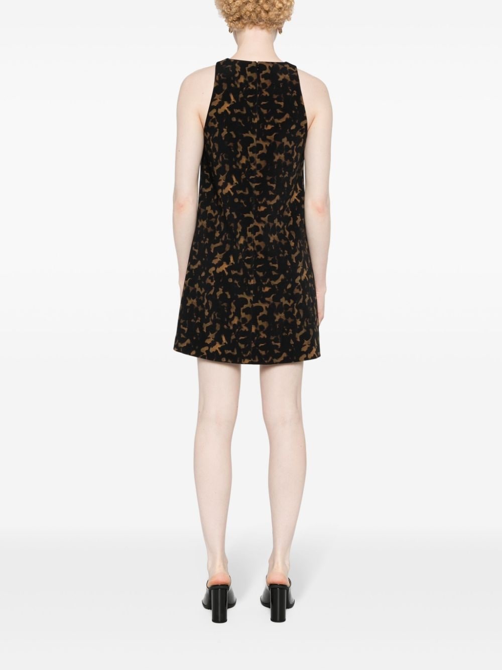 tortoiseshell shift dress - 4