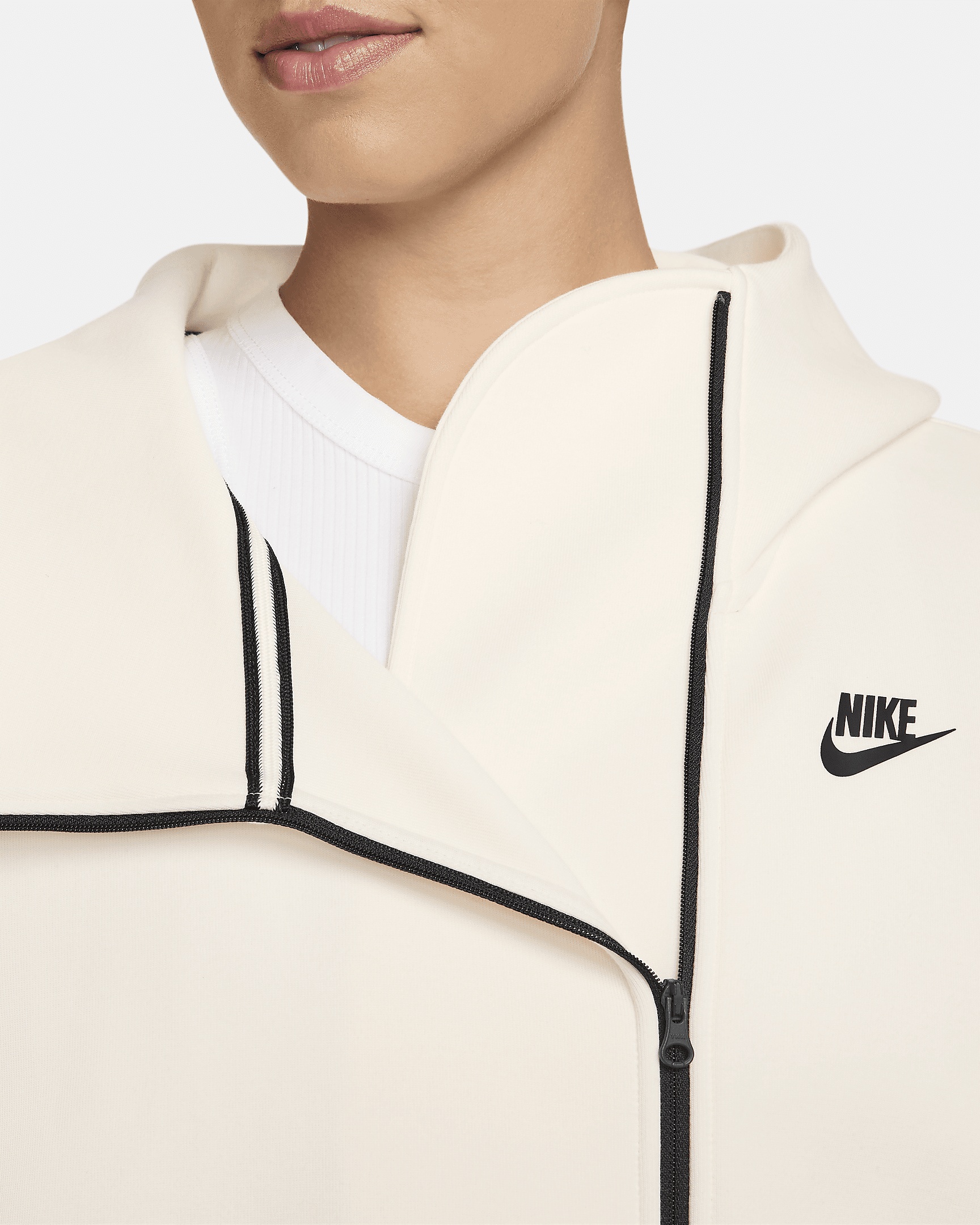 Women's Nike Sportswear Tech Fleece Oversized Full-Zip Hoodie Cape - 5