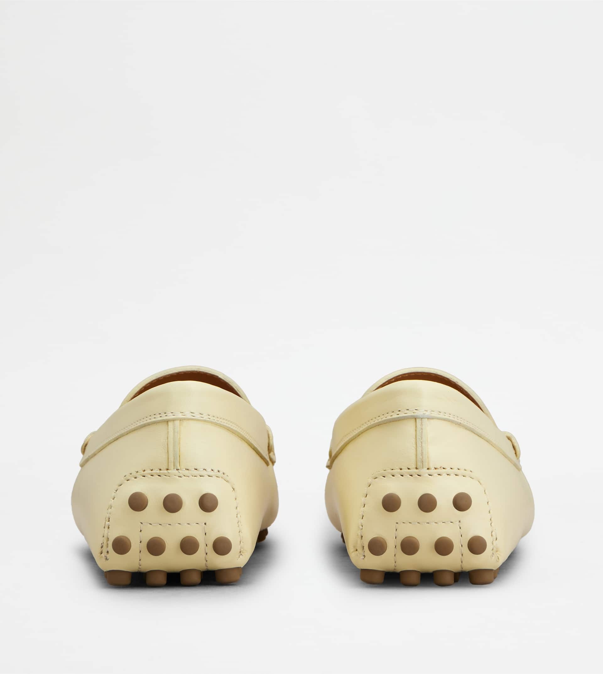 GOMMINO DRIVING SHOES IN LEATHER - YELLOW - 3