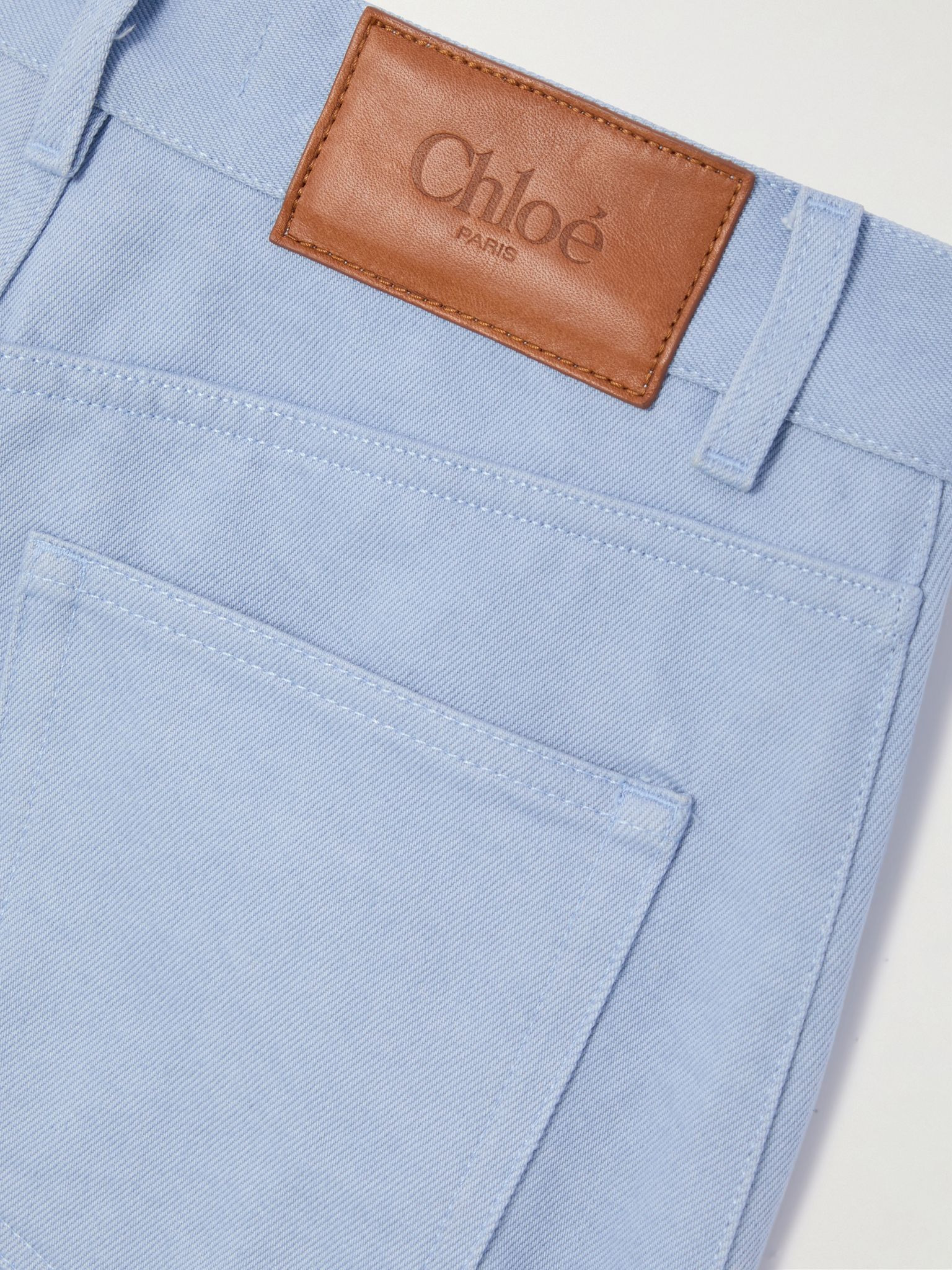 High-rise straight-leg jeans Blue - 7