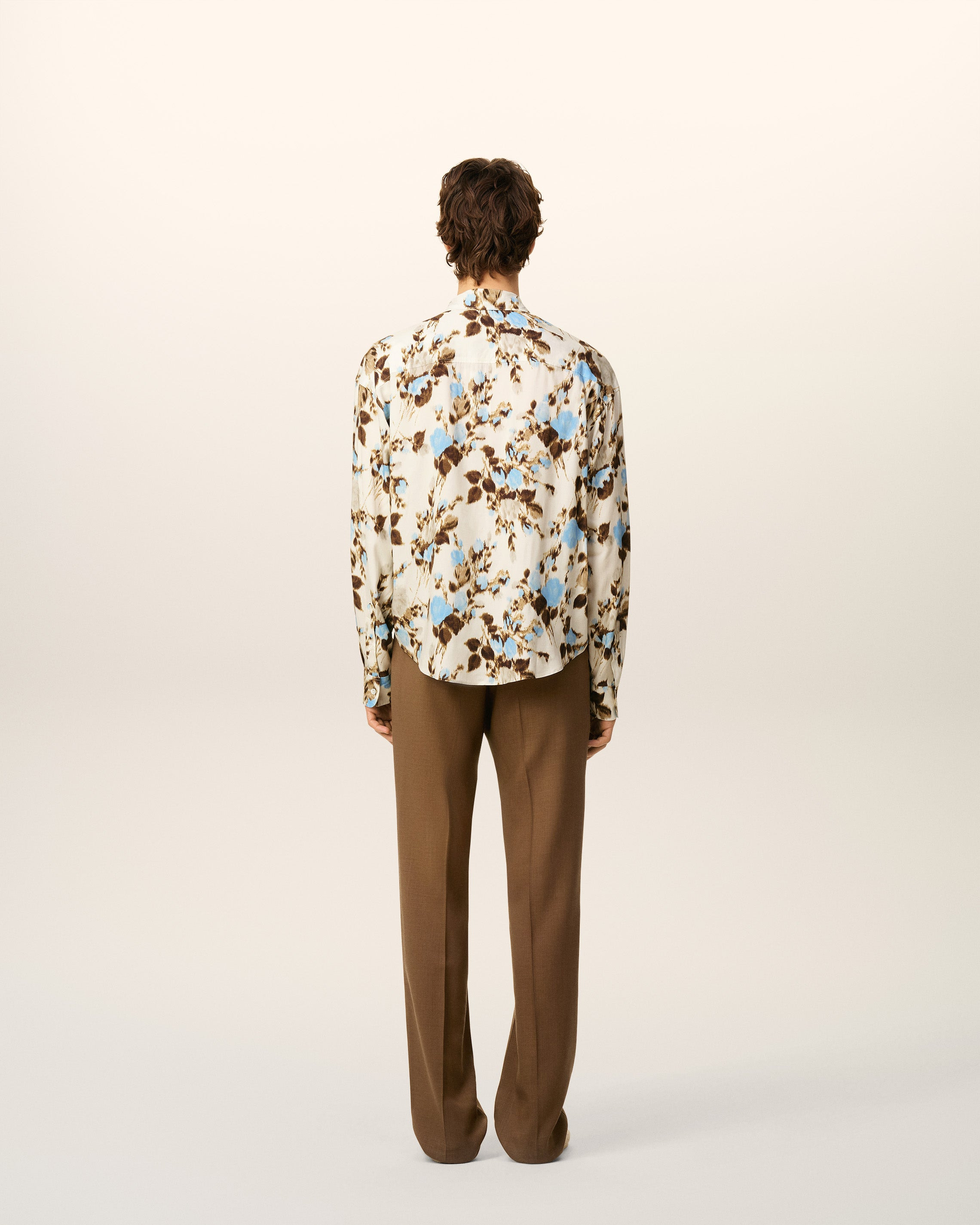 BLUE FLOWER PRINTED BOXY SHIRT - 12