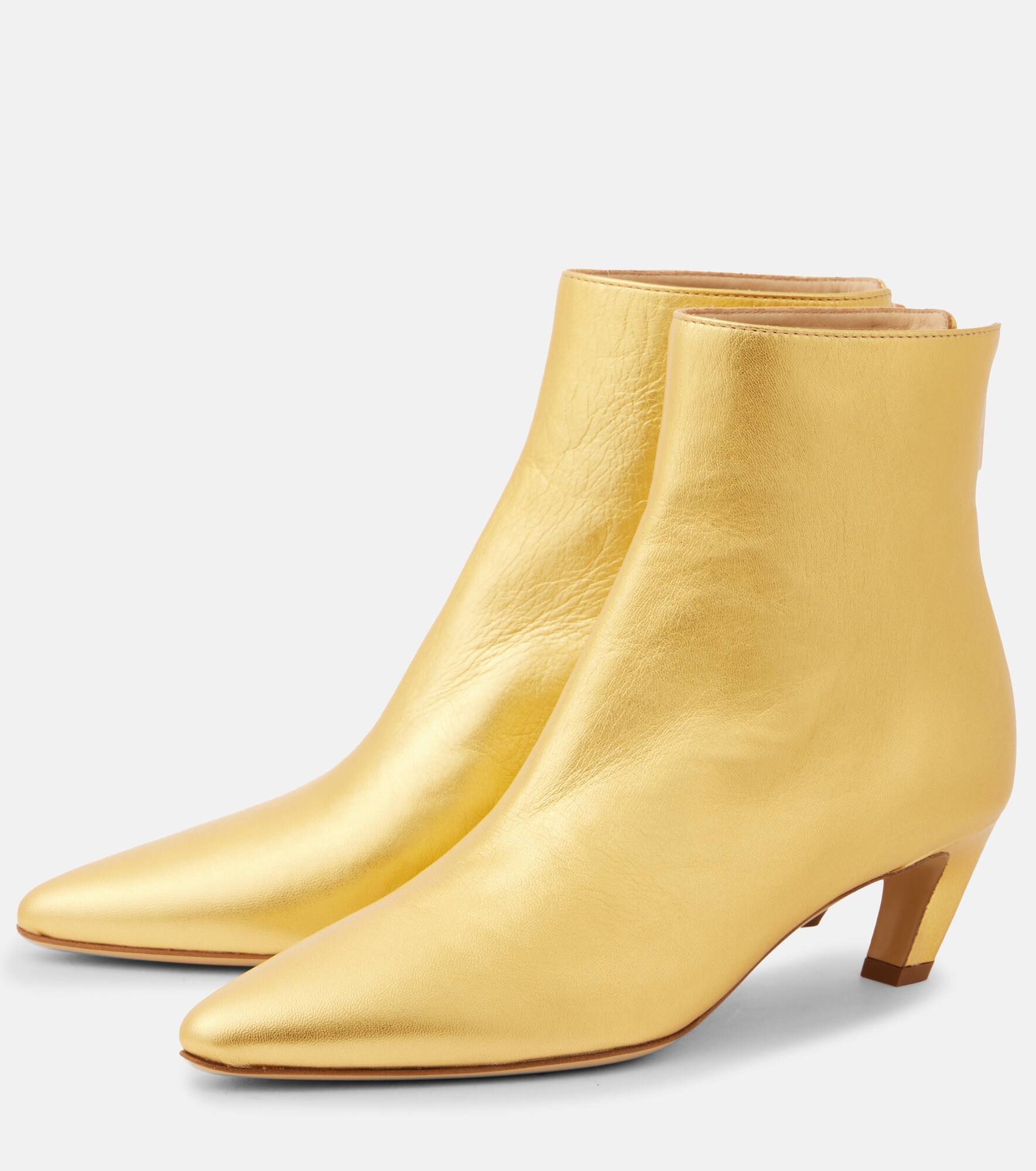 Clayton metallic leather ankle boots - 5