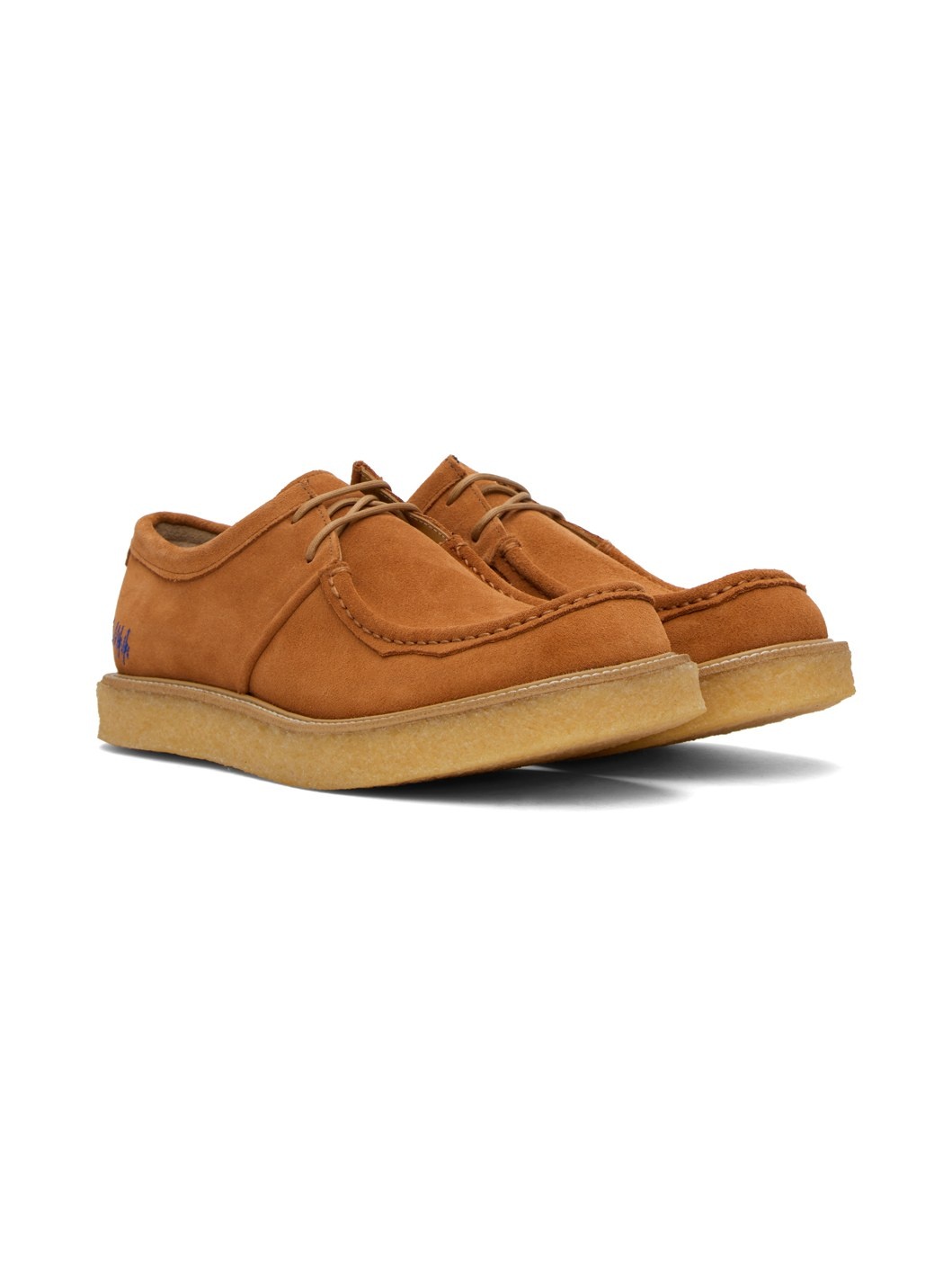 Orange Lace-Up Oxfords - 4