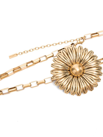 SAINT LAURENT brass flower belt outlook