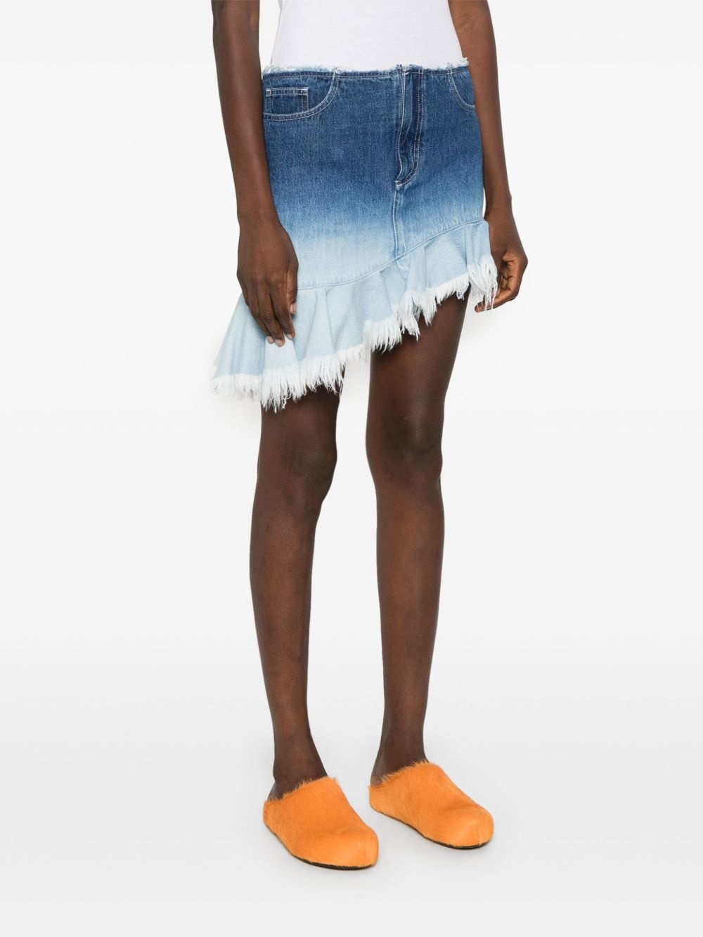 ombré mini denim skirt - 3