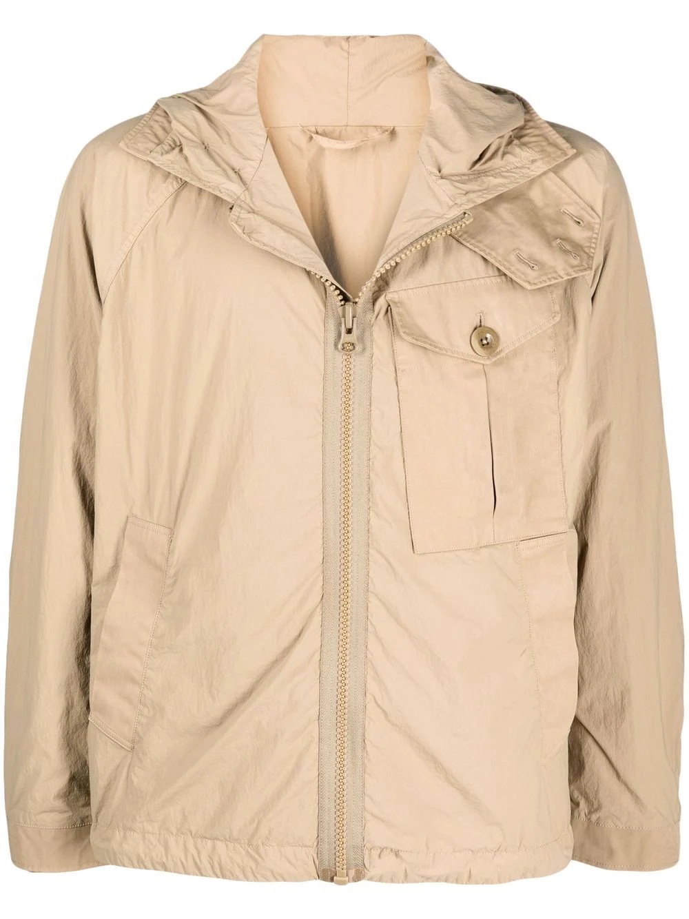 mid-layer panelled hooded jacket - 1