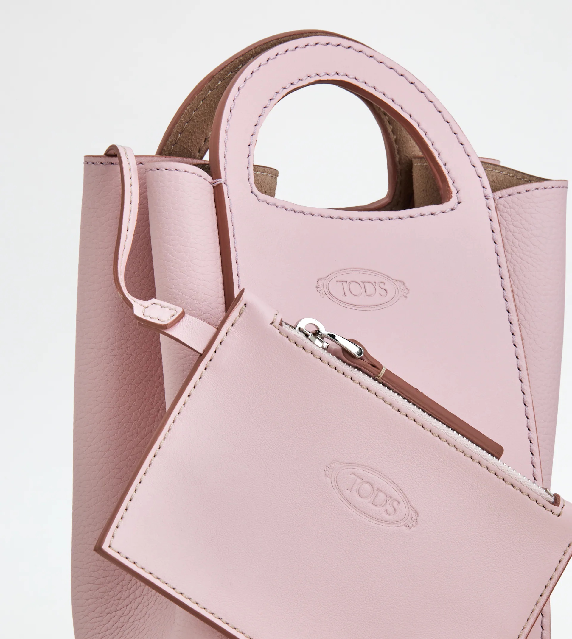 TOD'S GOMMINI SHOPPING BAG MINI - PINK - 4