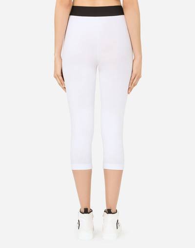 Dolce & Gabbana Jersey leggings with branded elastic outlook