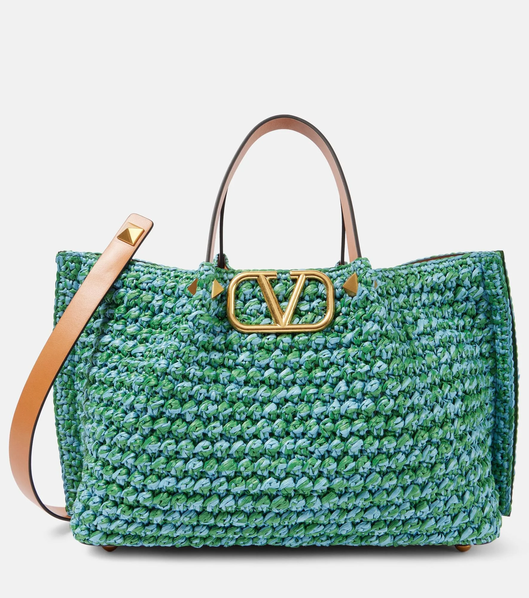 VLogo Medium crochet tote bag - 1
