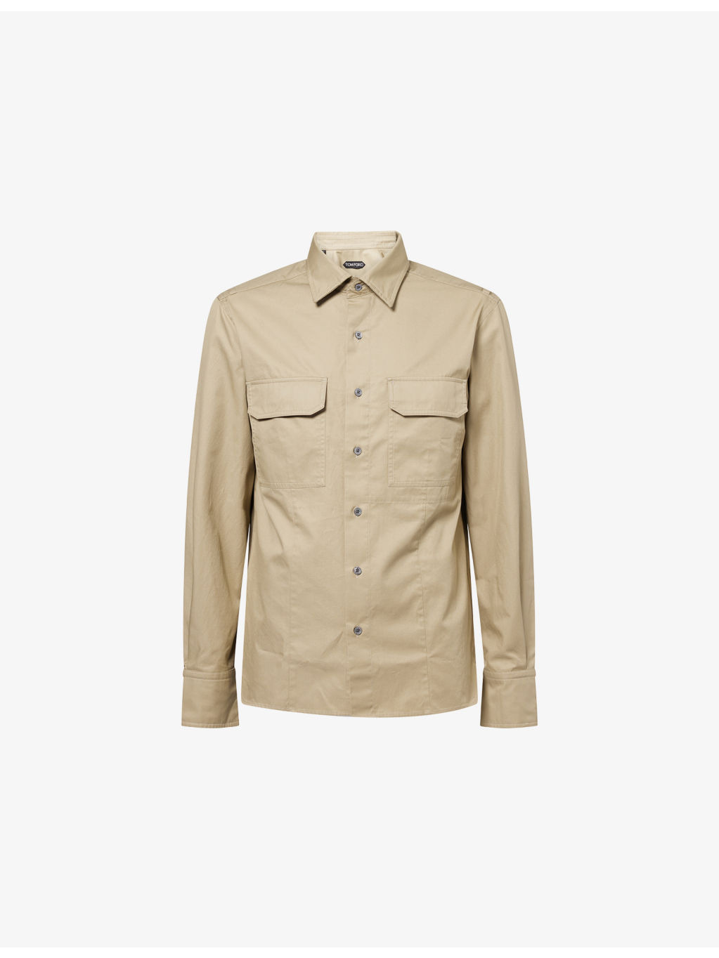 Patch-Pocket Tailored Cotton Overshirt - 1