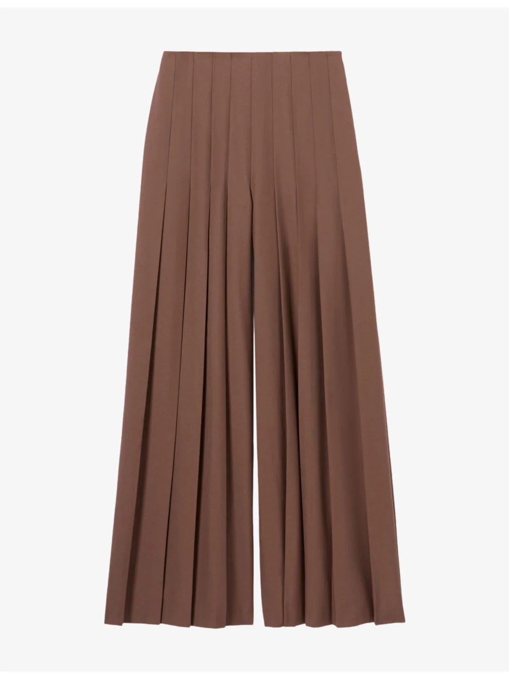 Wide Straight-Leg Wool-Blend Trousers - 1