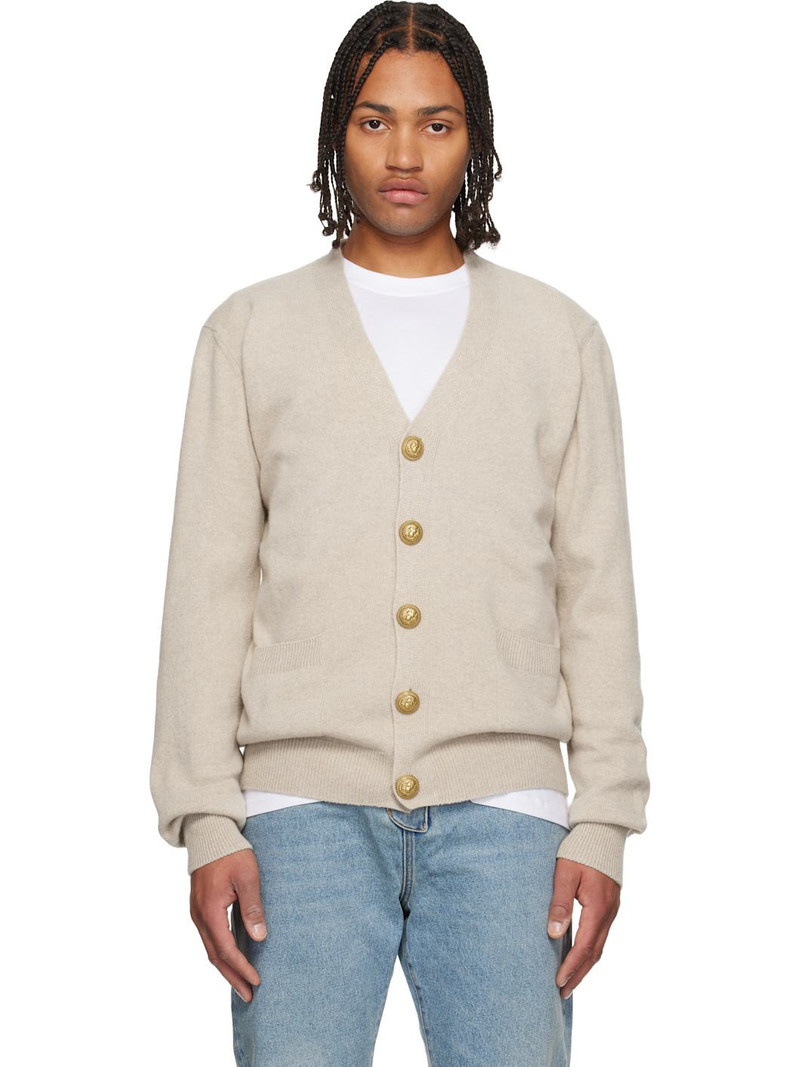 Beige Eco-Cashmere Cardigan 1