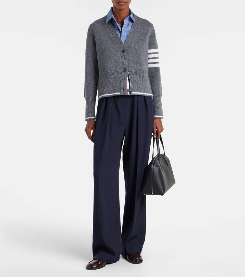 Thom Browne 4-Bar virgin wool cardigan outlook