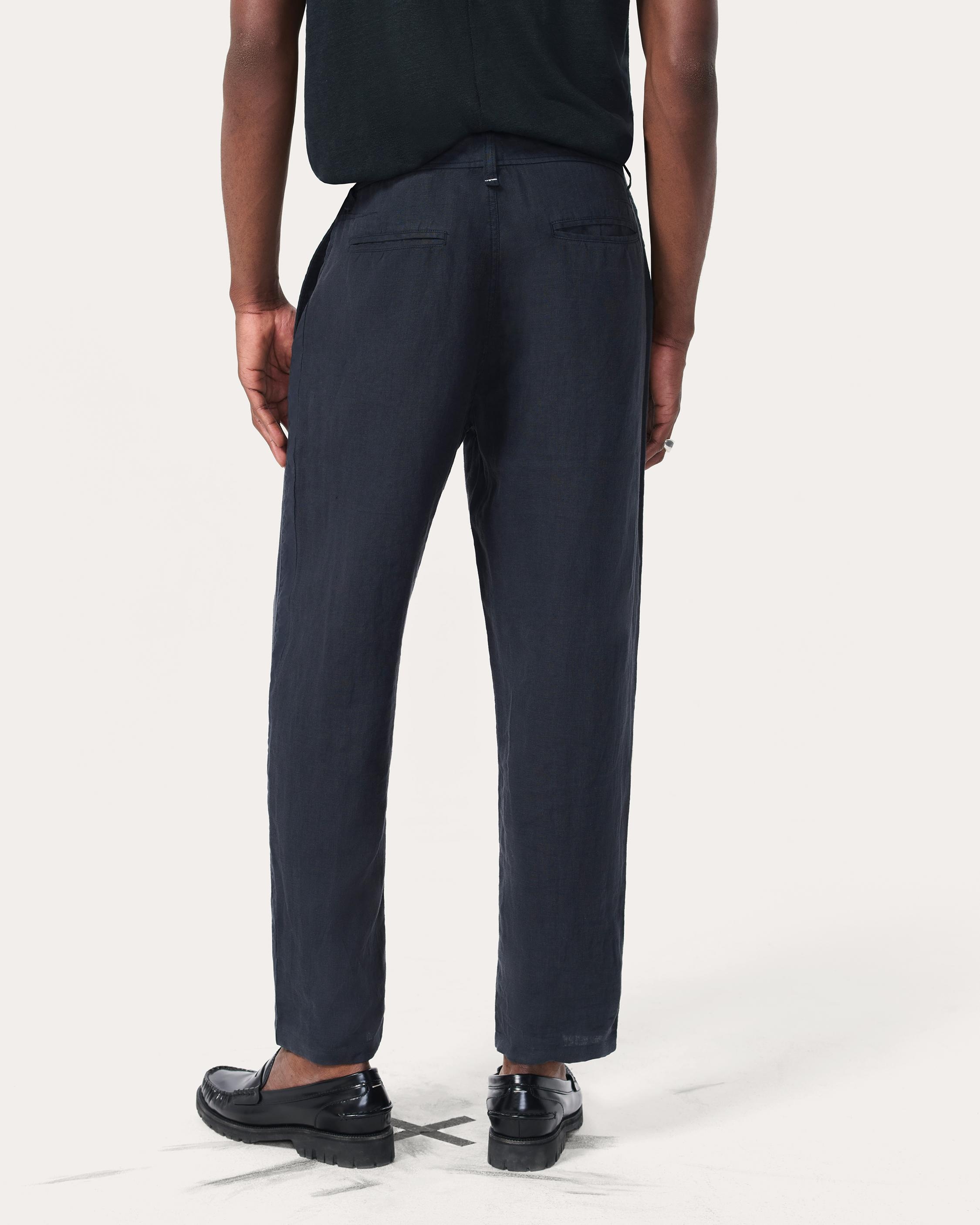 Tapered Linen Trousers - 6