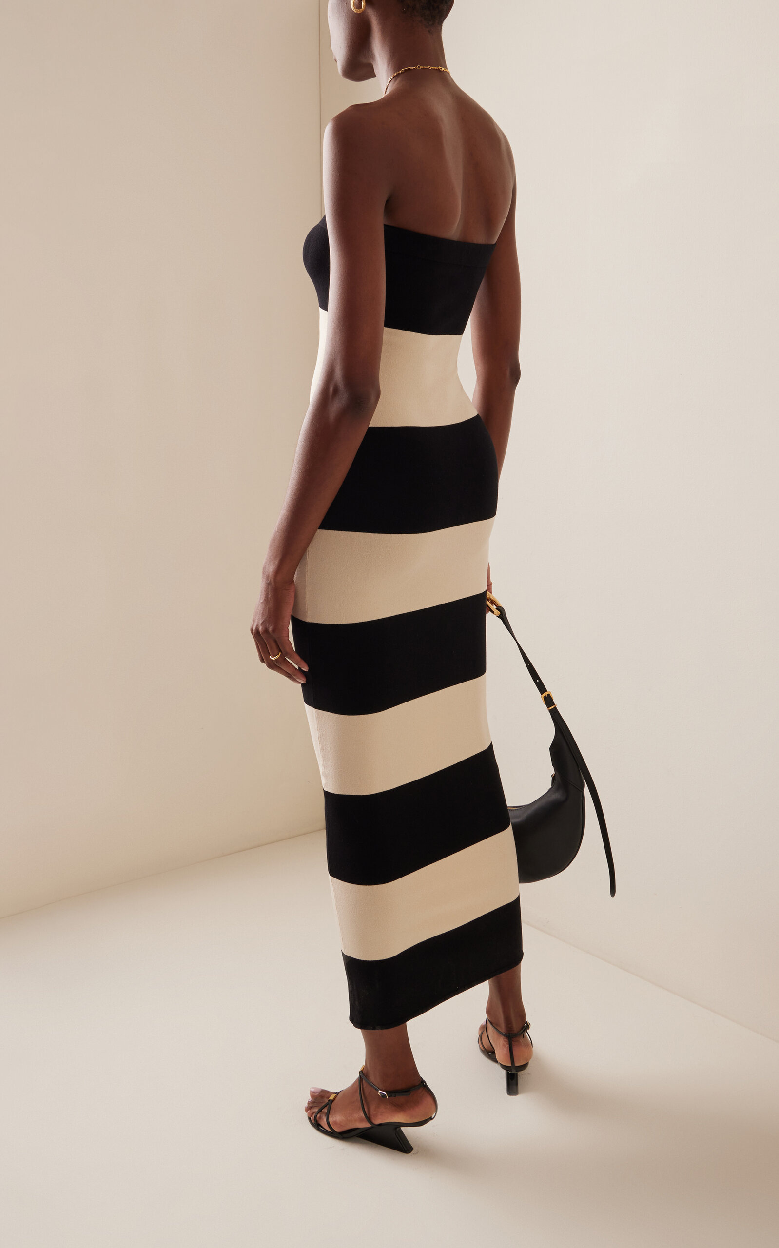 Exclusive Theo Striped Jersey Strapless Maxi Dress stripe - 5