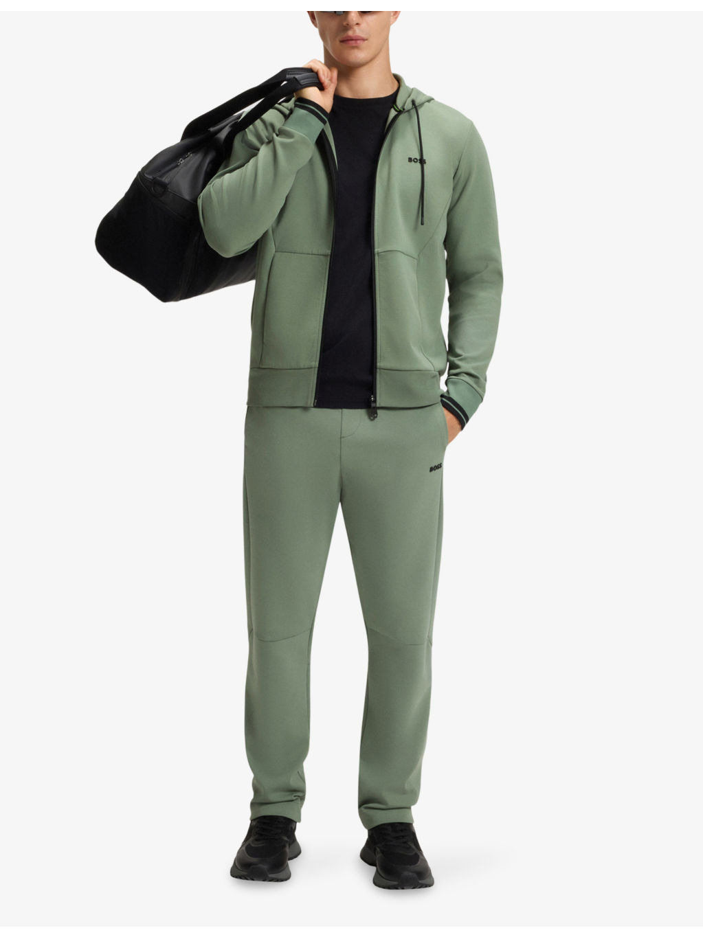 Branded Zip-Up Stretch-Jersey Hoody - 2