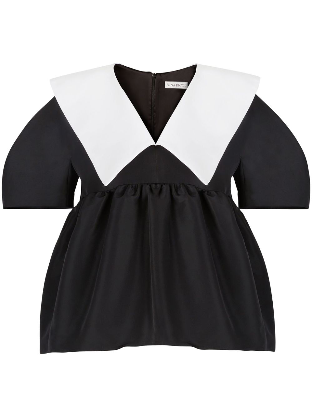 Taffeta v-neck top - 1