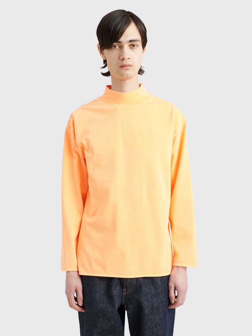 ERL MOCK NECK LONGSLEEVE T-SHIRT ORANGE - 1