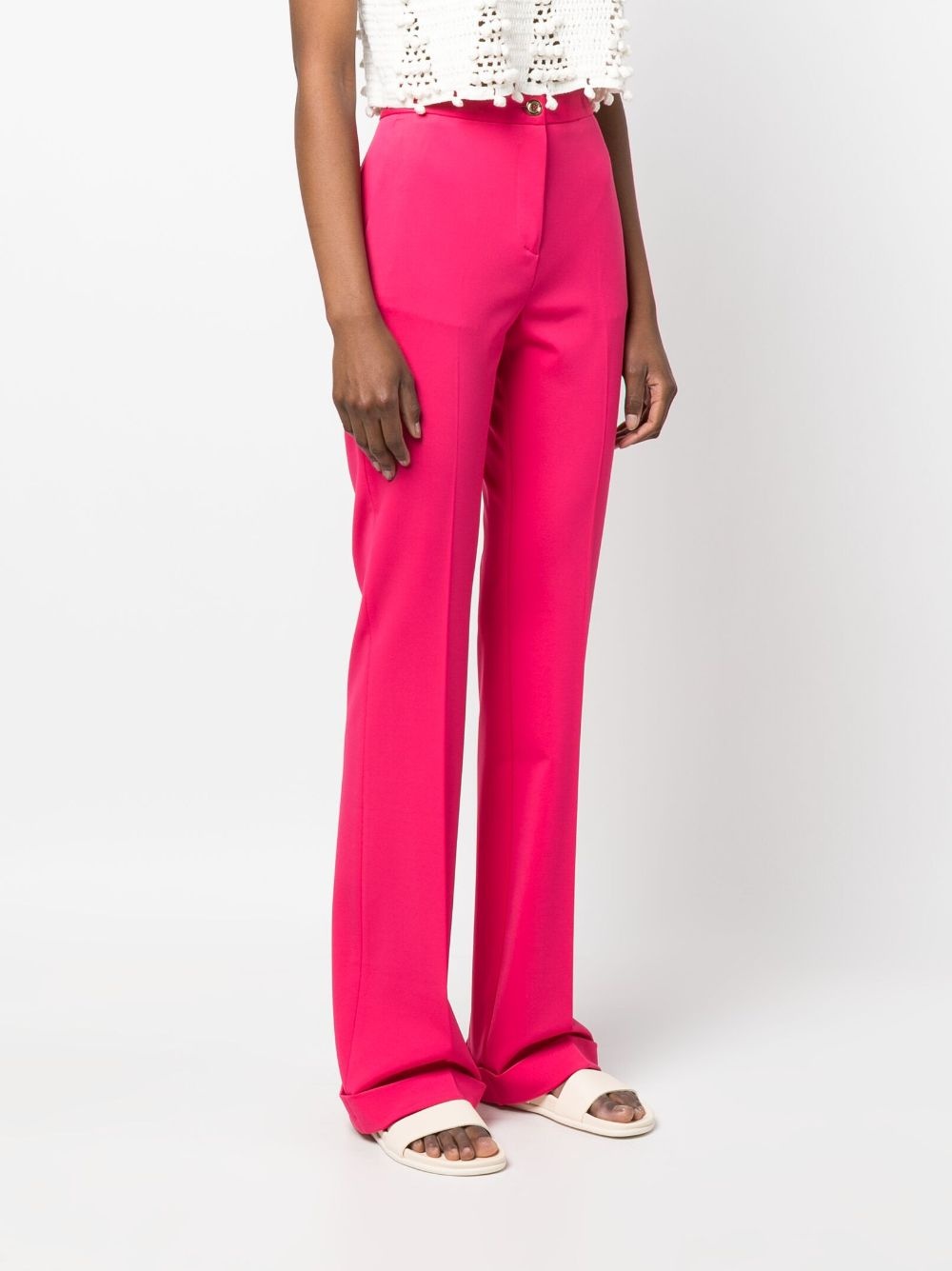 pressed-crease high-waist trousers - 3