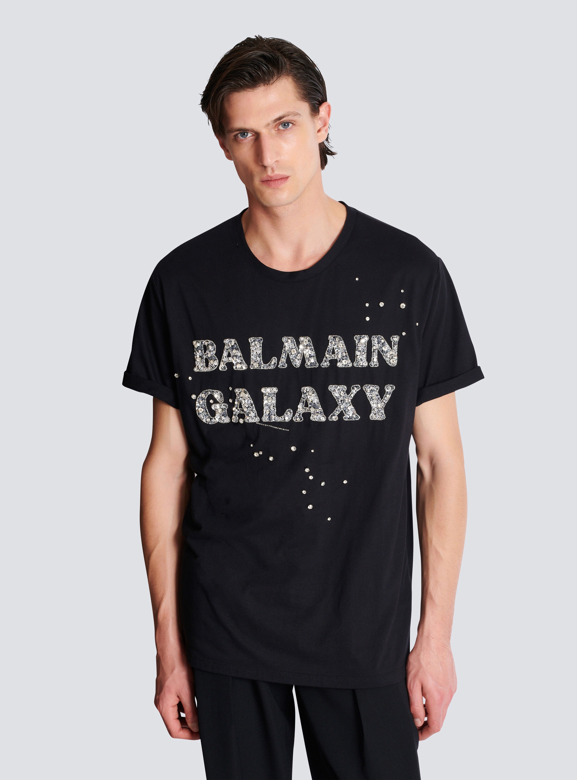 Embroidered Balmain Galaxy T-shirt - 6