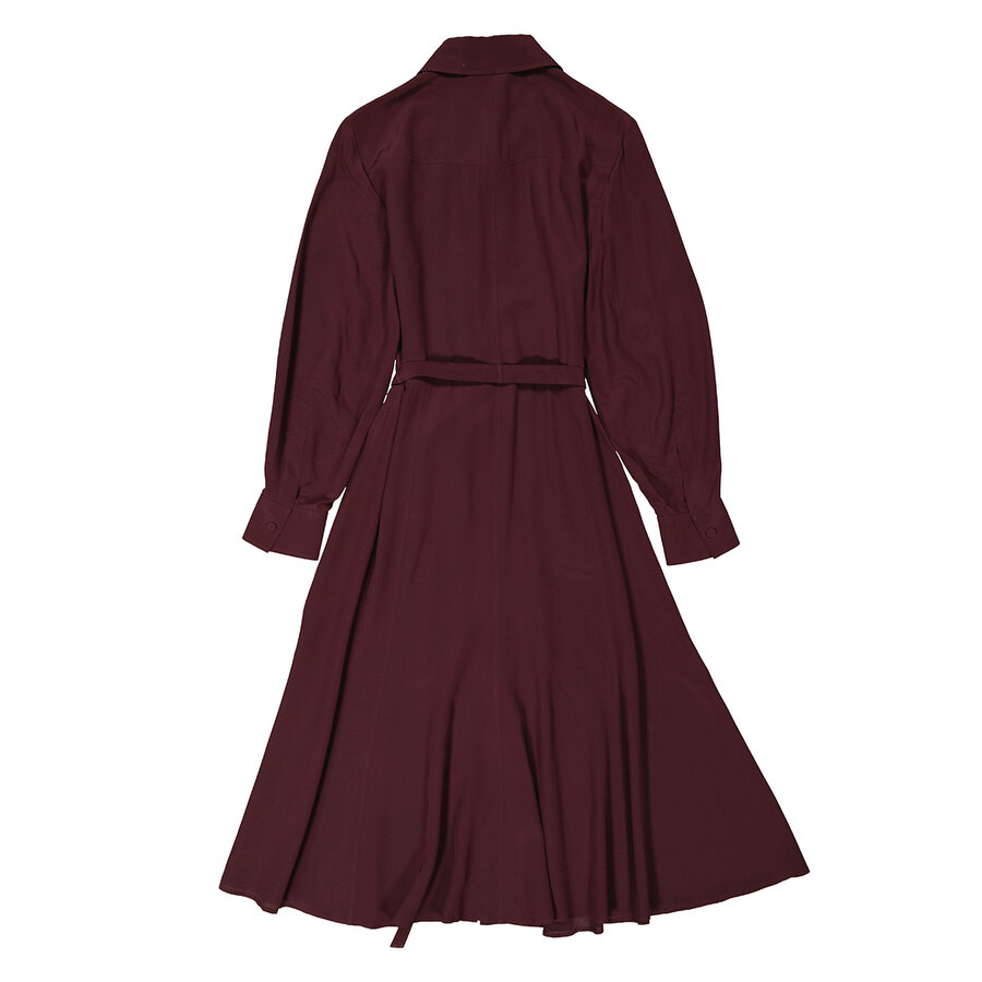 Chloe Obscure Purple Long-Sleeve Midi Shirt Dress - 2