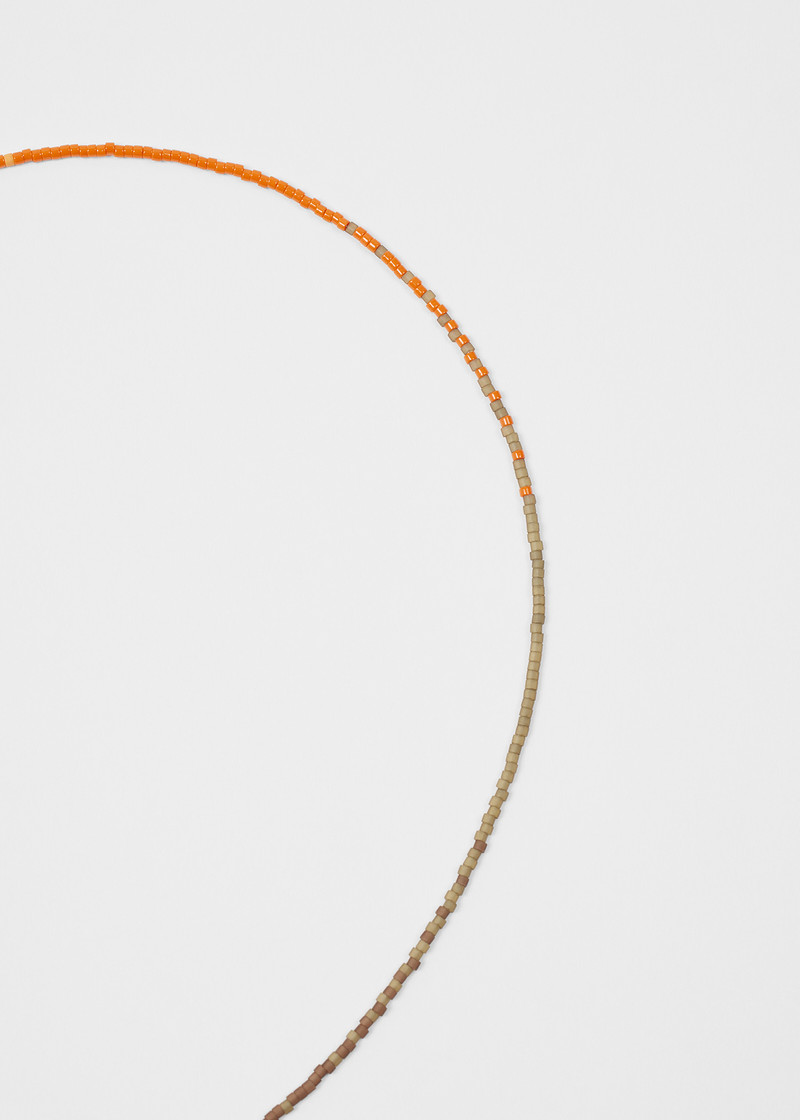 Orange and Brown Beaded Necklace 3