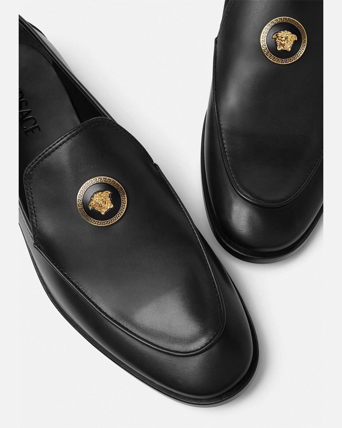 Medusa Leather Slippers - 5