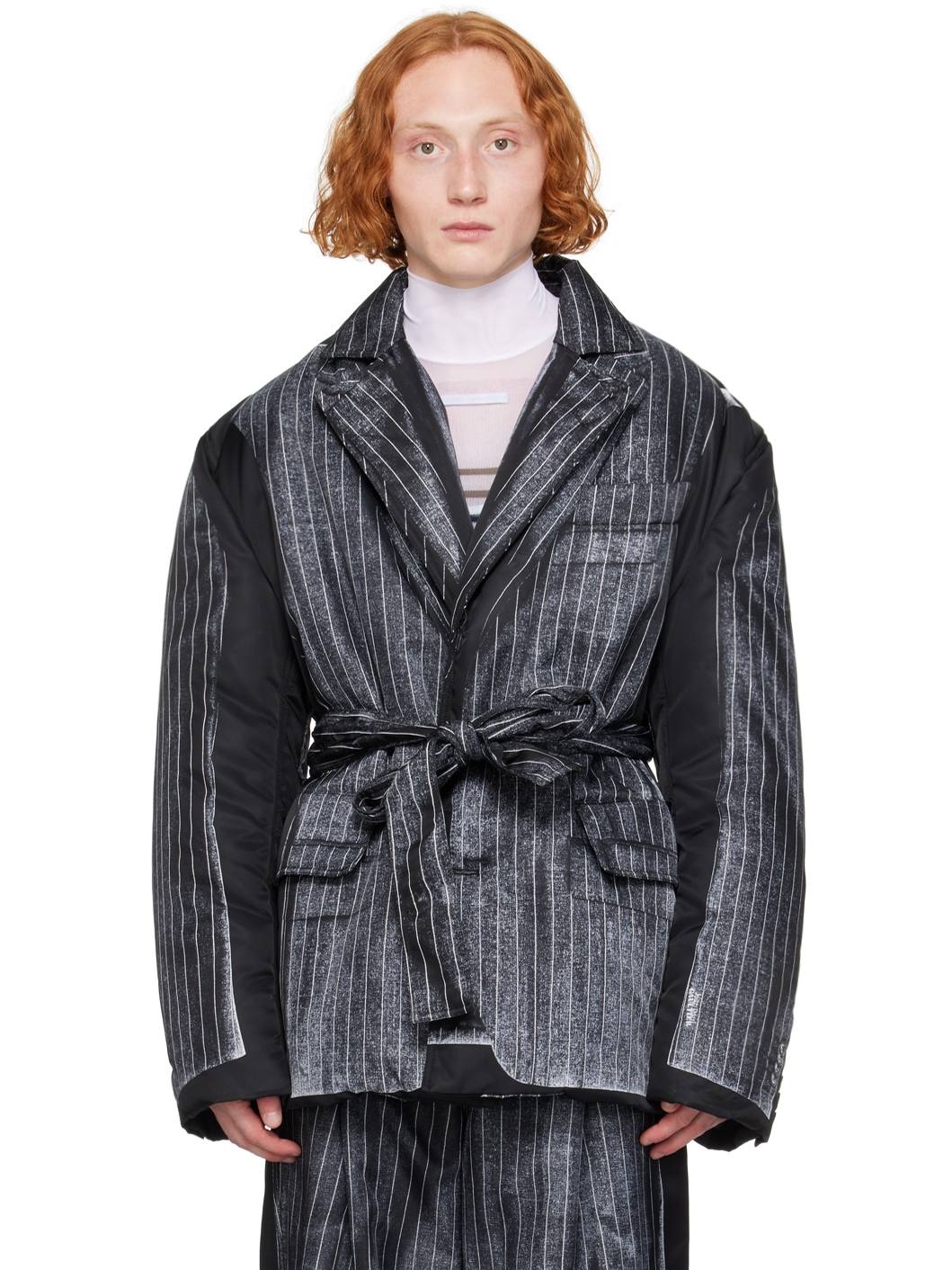 Black 'The Trompe-L'œil' Padded Coat - 1