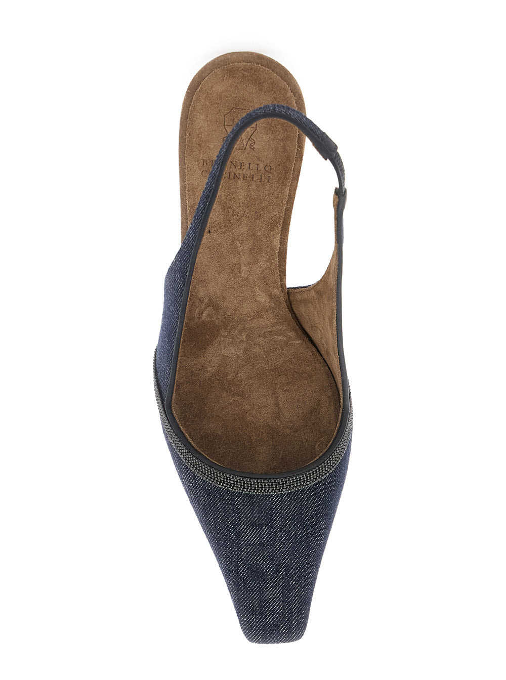 Brunello Cucinelli Women Blue Décolleté With Monile Details In Fabric Woman - 4