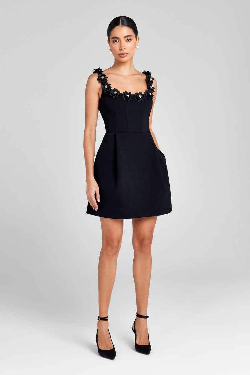 NADINE MERABI Cindy Black Dress outlook