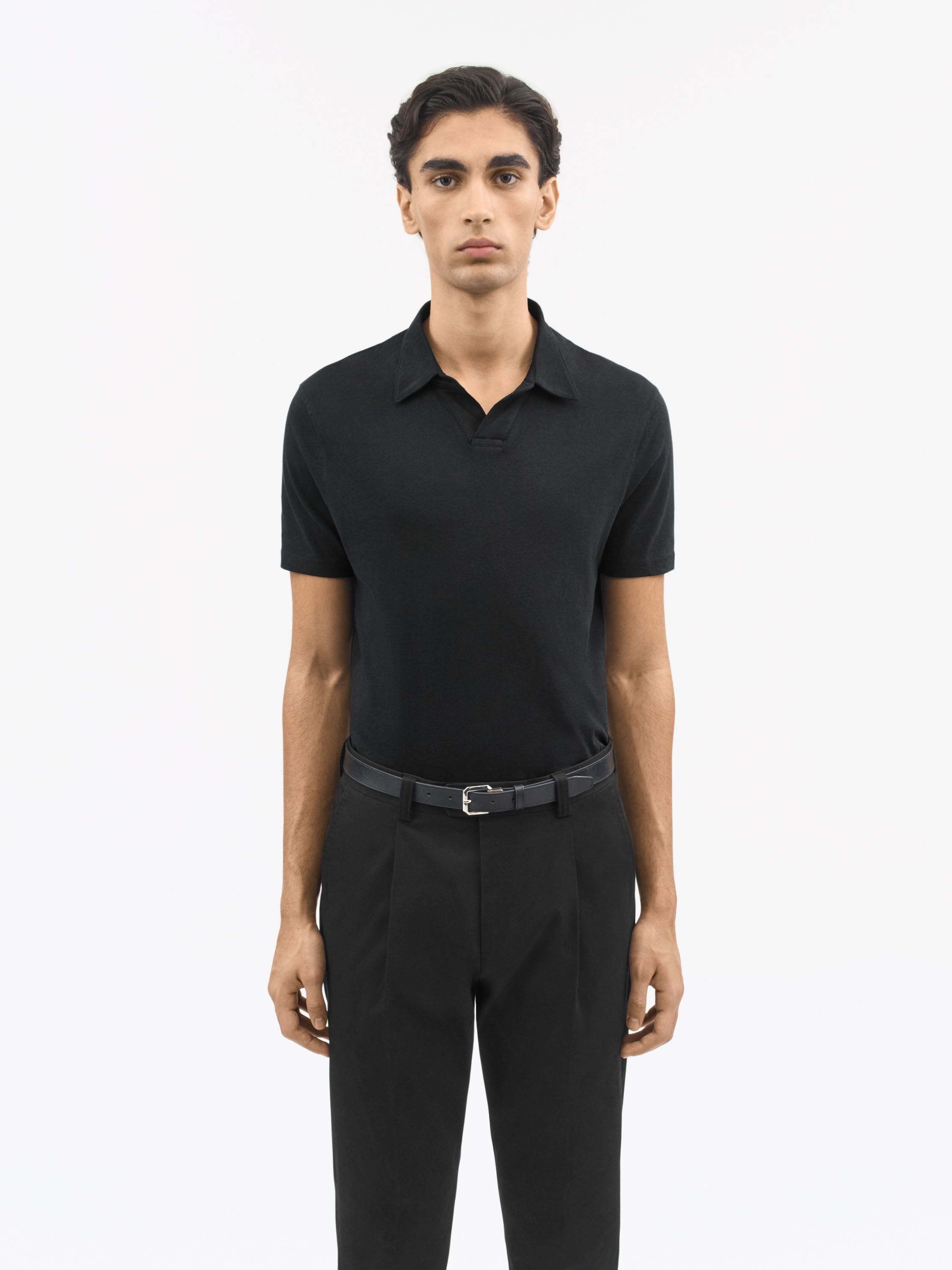 Ray Open-Neck Polo Shirt - 3