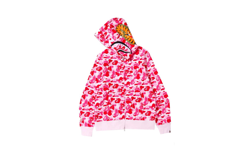 ABC Camo Shark Full Zip Hoodie "Pink" - 1