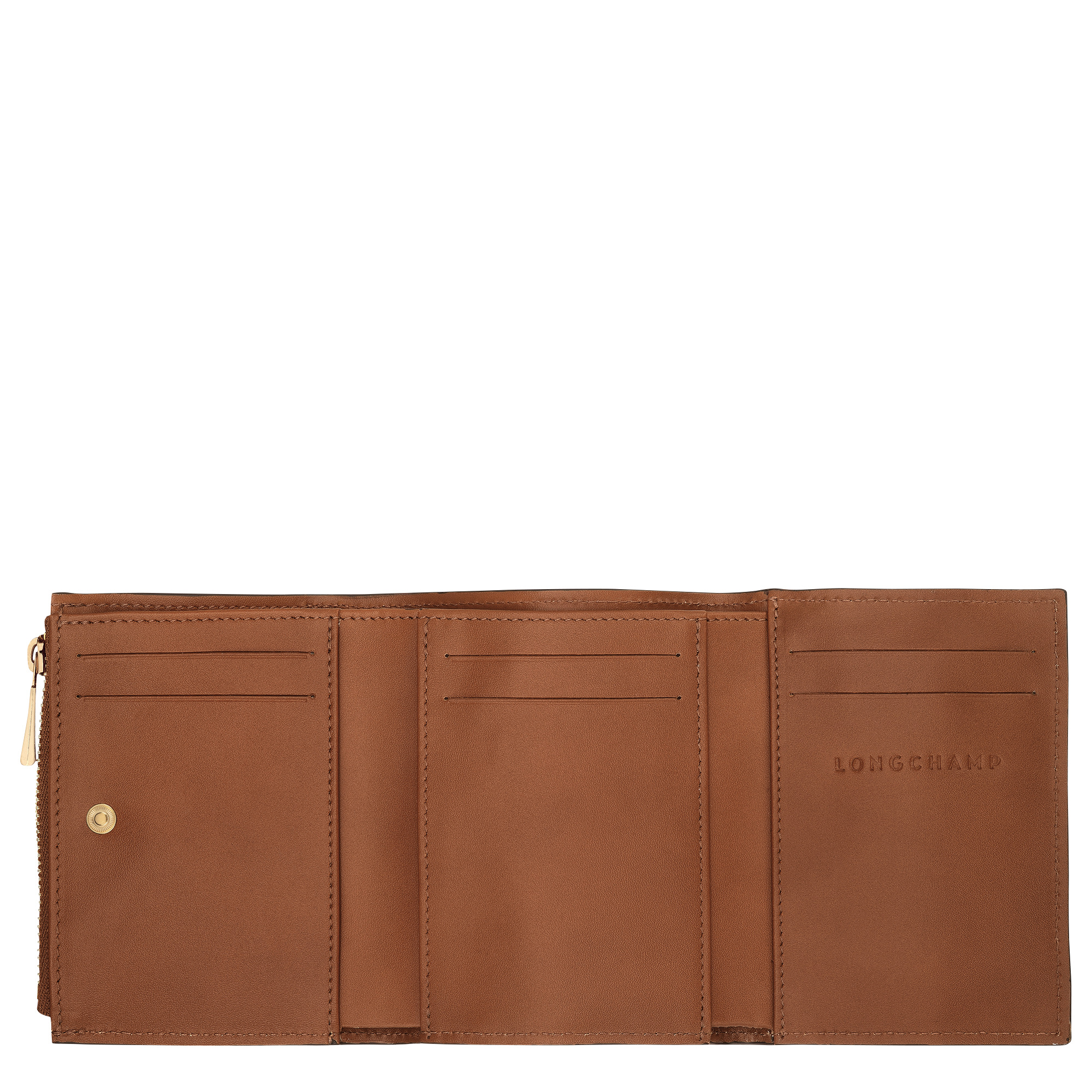 Épure Compact wallet Cognac - Leather - 3