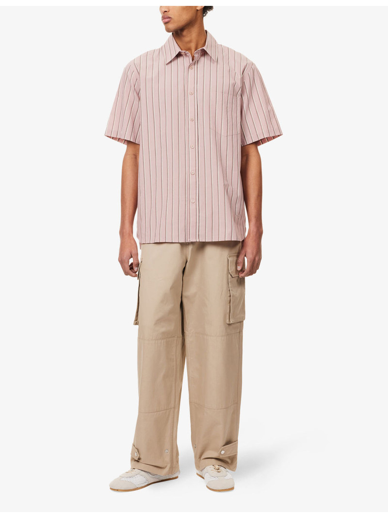 SIMKHAI Deacon Striped Cotton Shirt outlook