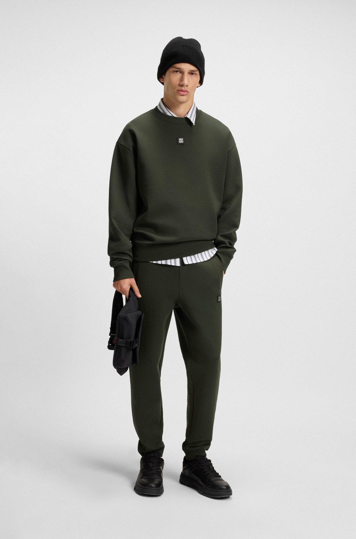 SWEATSHIRT WITH STACKED-LOGO BADGE - 4