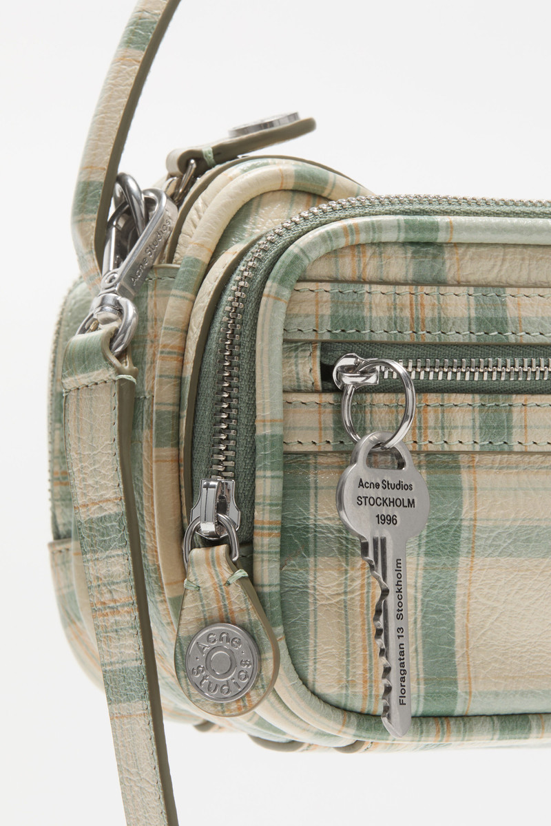 Camero Kit check crossbody bag - Green/orange 5