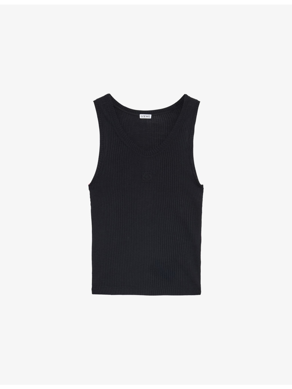 Anagram Ribbed Silk-Jersey Tank Top - 1