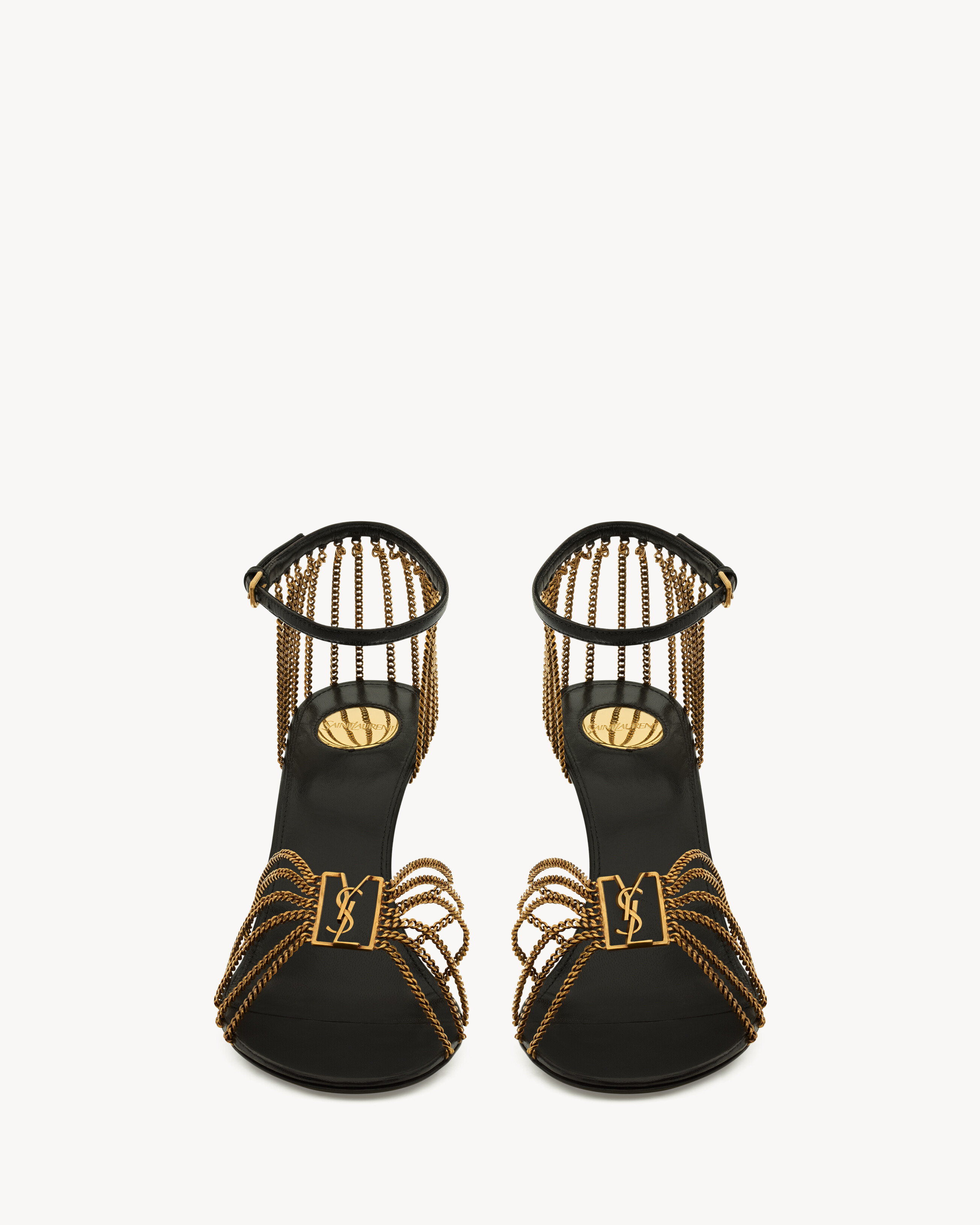 BABYLONE SANDALS IN SMOOTH LEATHER AND METAL - 2